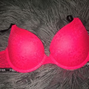 Victoria's Secret PINK Padded Neon Pink Bra 34C